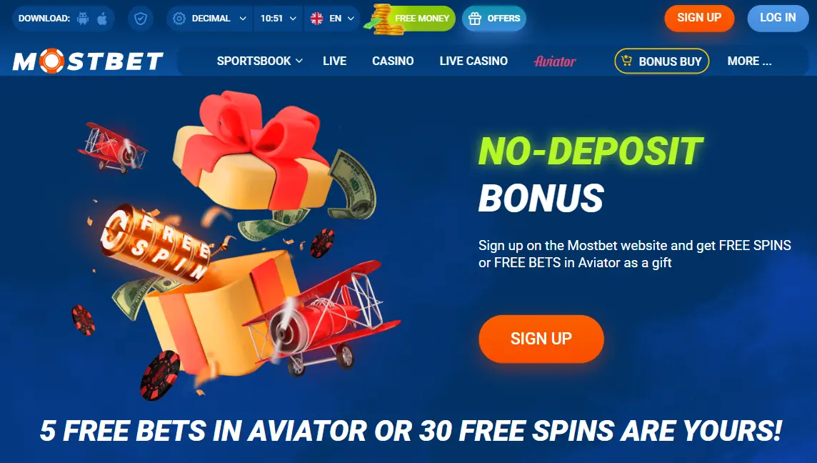 Mostbet no deposit bonus
